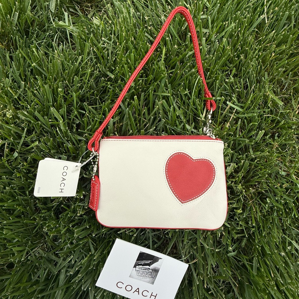 💙 SOLD on Mercari - NWT Coach Heart Wristlet